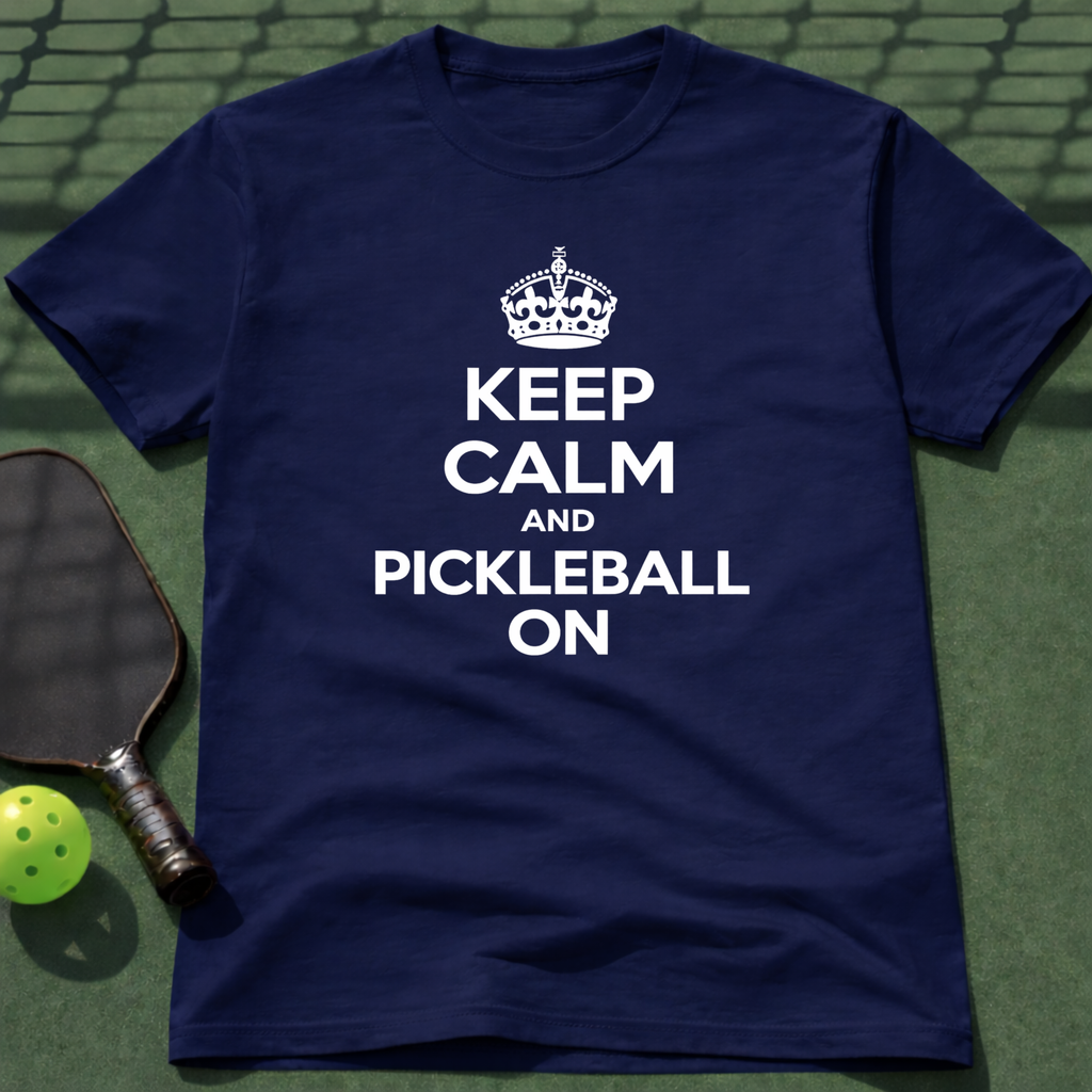 Keep Calm And Pickleball On T-Shirt