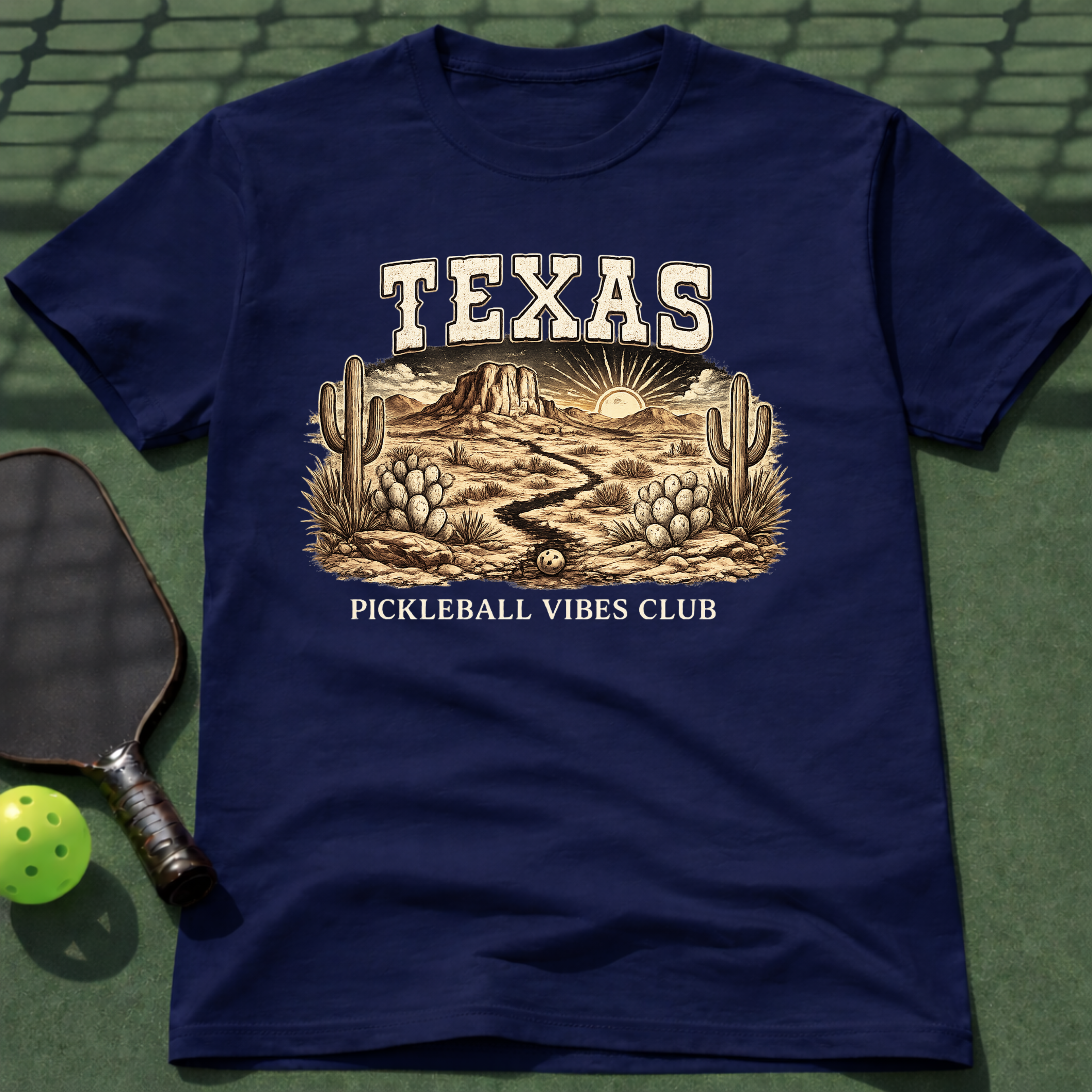 Texas Pickleball Vibes Club T-Shirt