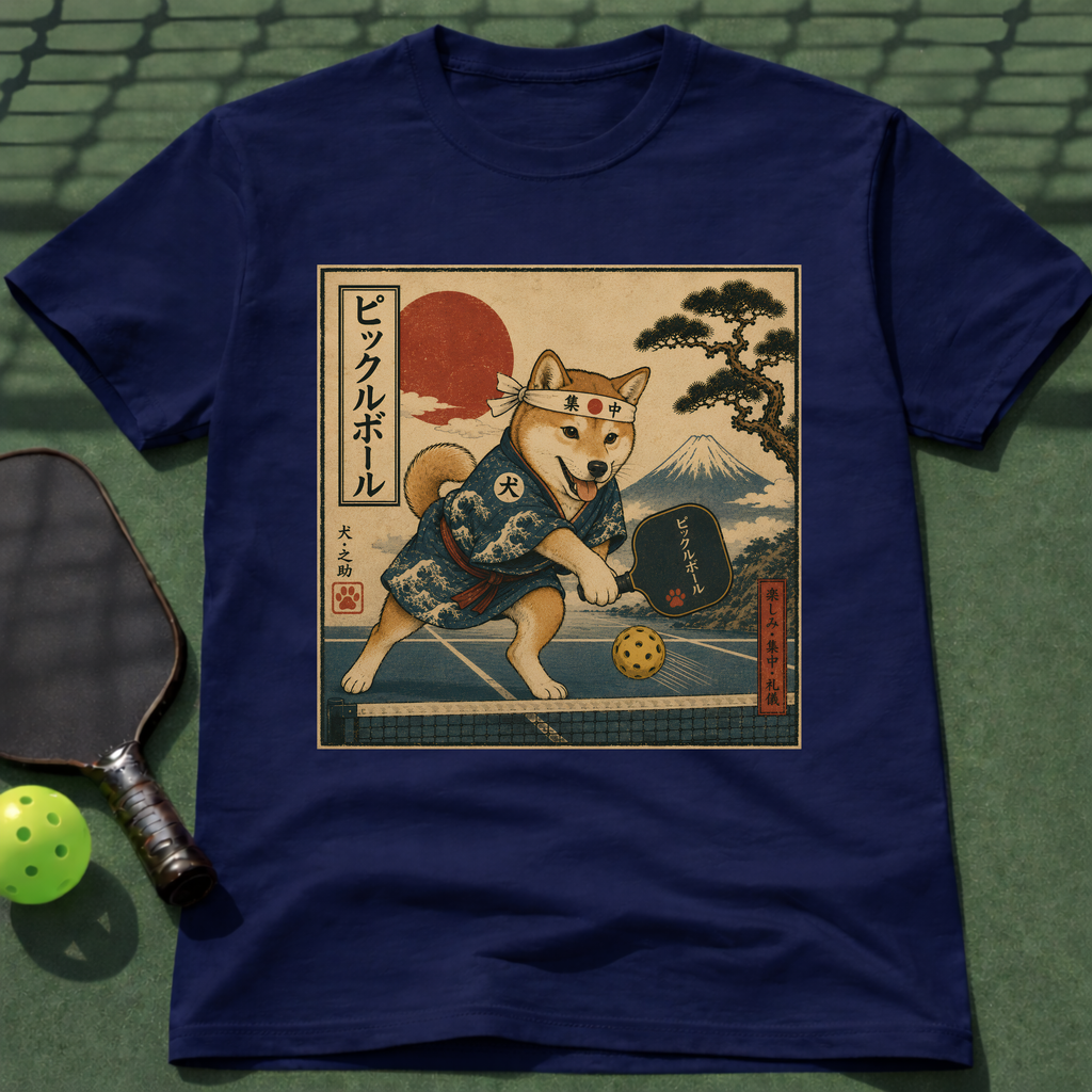 Vintage Japanese Dog Pickleball T-Shirt