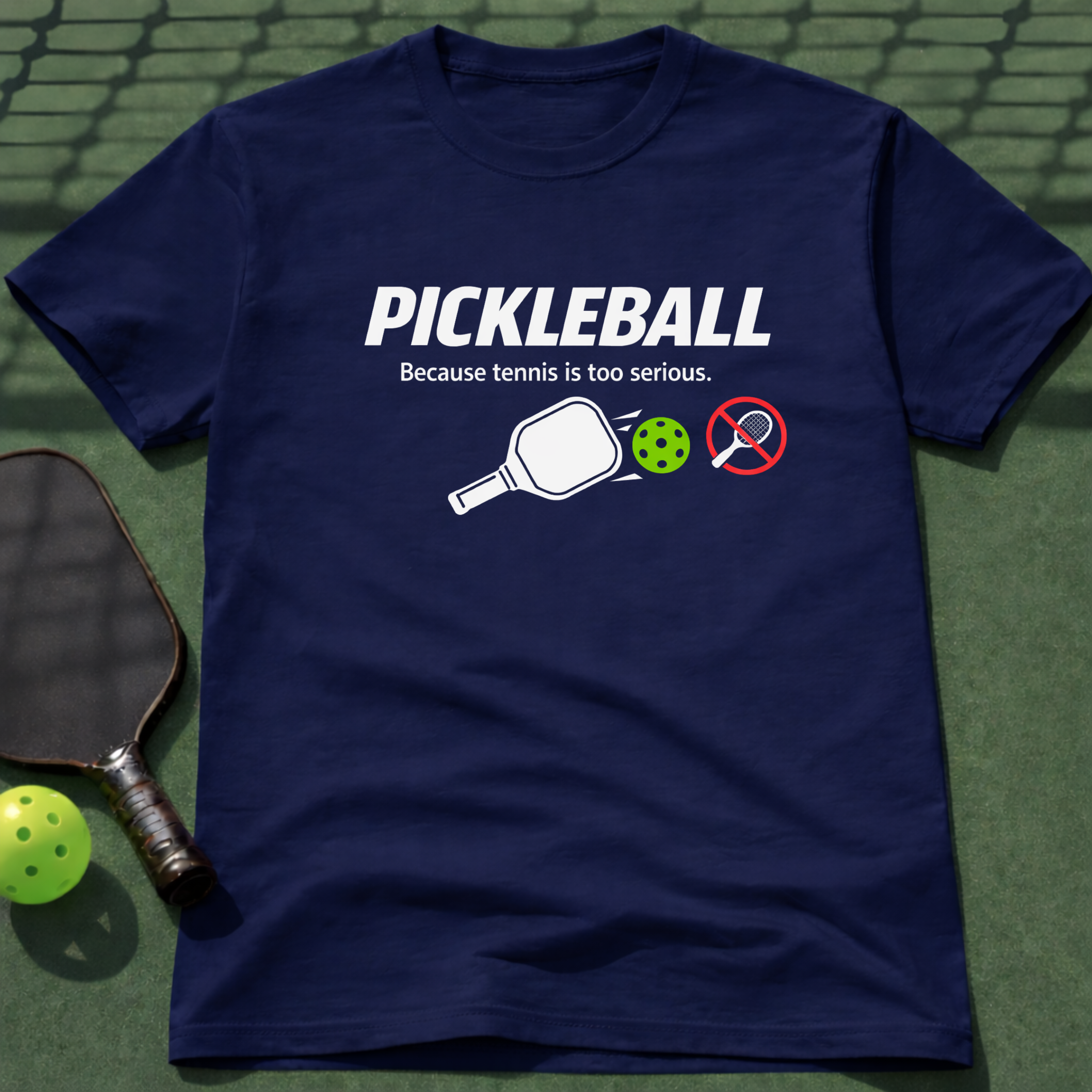 Pickleball Because Tennis Is Too Serious. T-Shirt