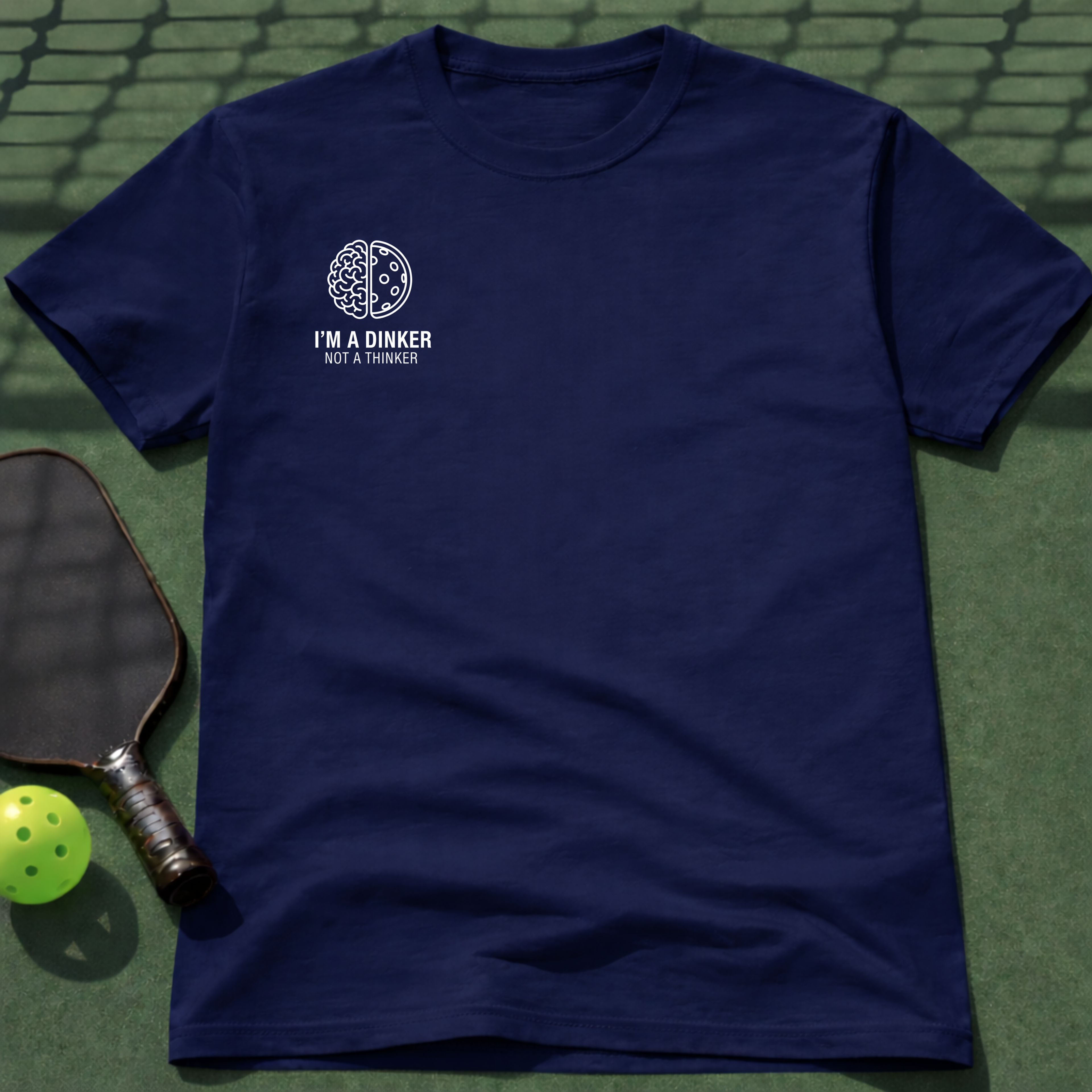 I'm A Dinker Not A Thinker T-Shirt (Chest Print)