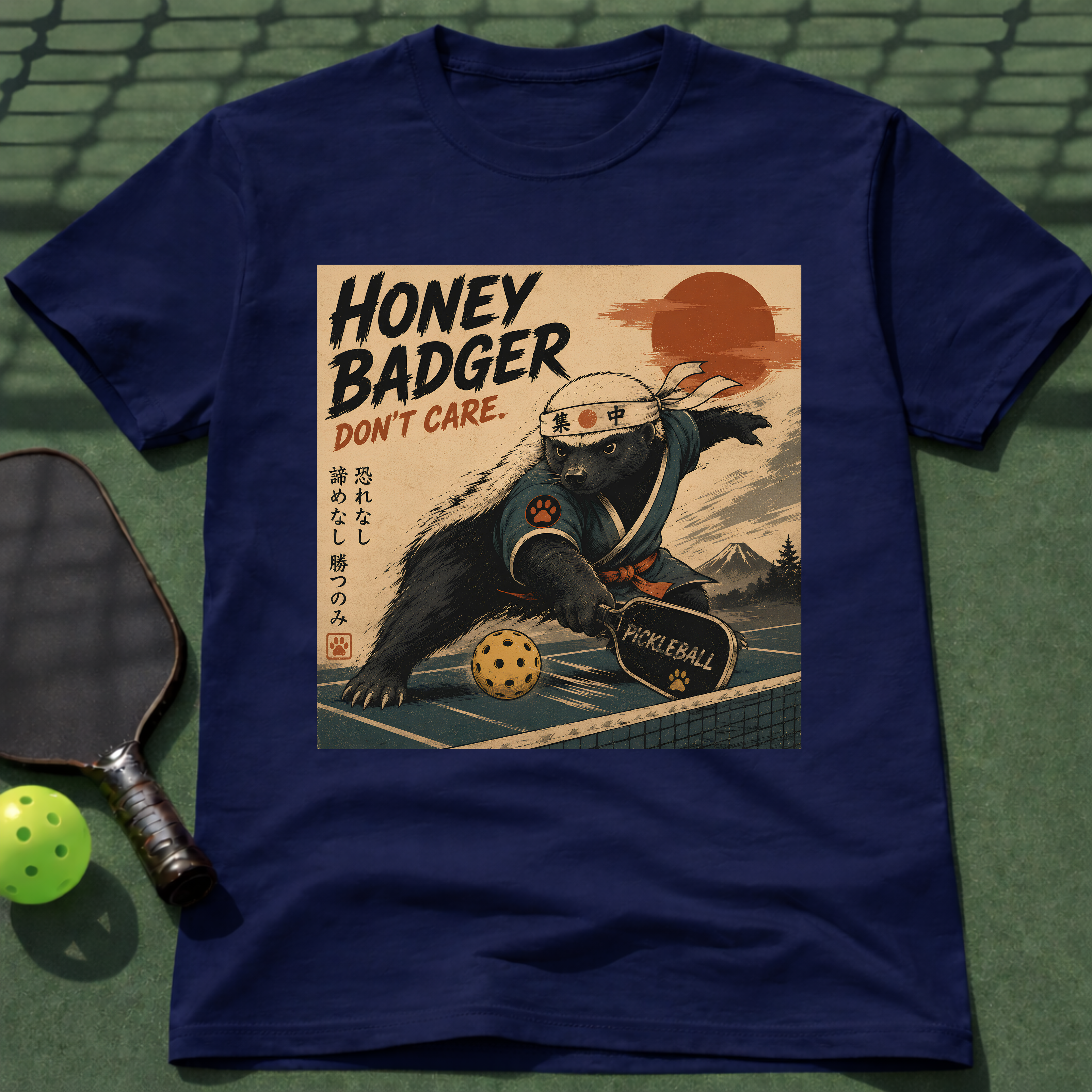 Vintage Japanese Honey Badger Pickleball T-Shirt