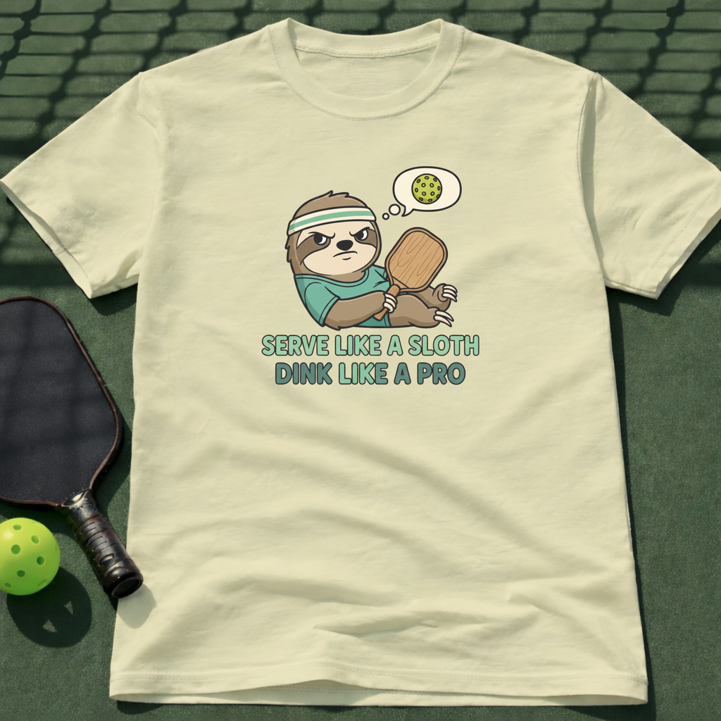 Serve Like A Sloth, Dink Like A Pro T-Shirt