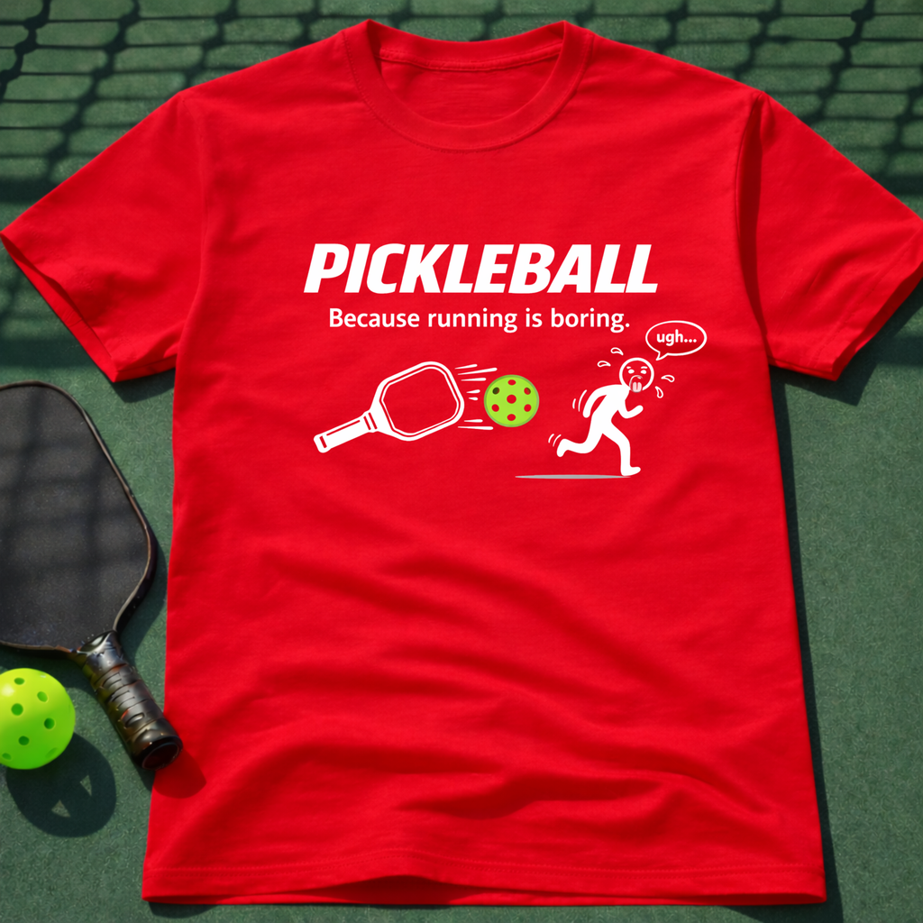 Pickleball Because Running Is Boring. T-Shirt