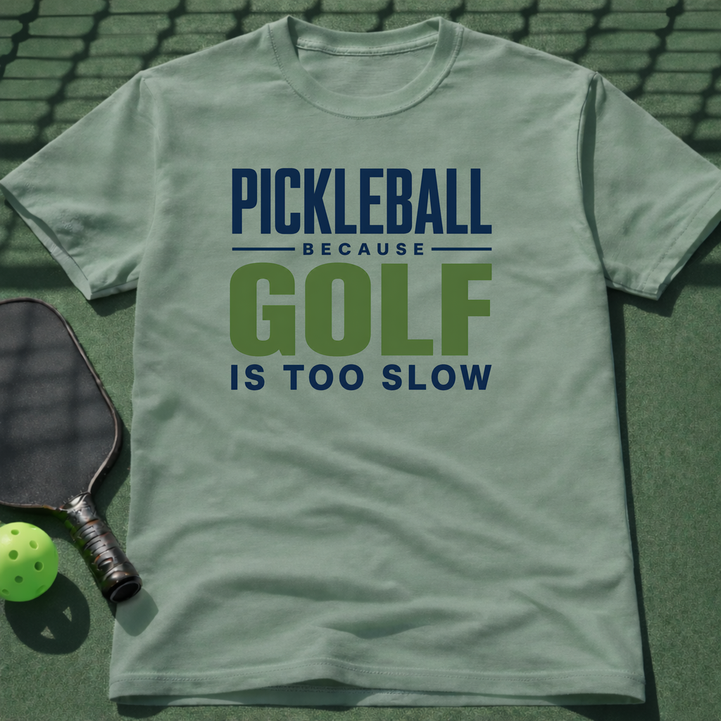 Pickleball Because Golf Is Too Slow T-Shirt