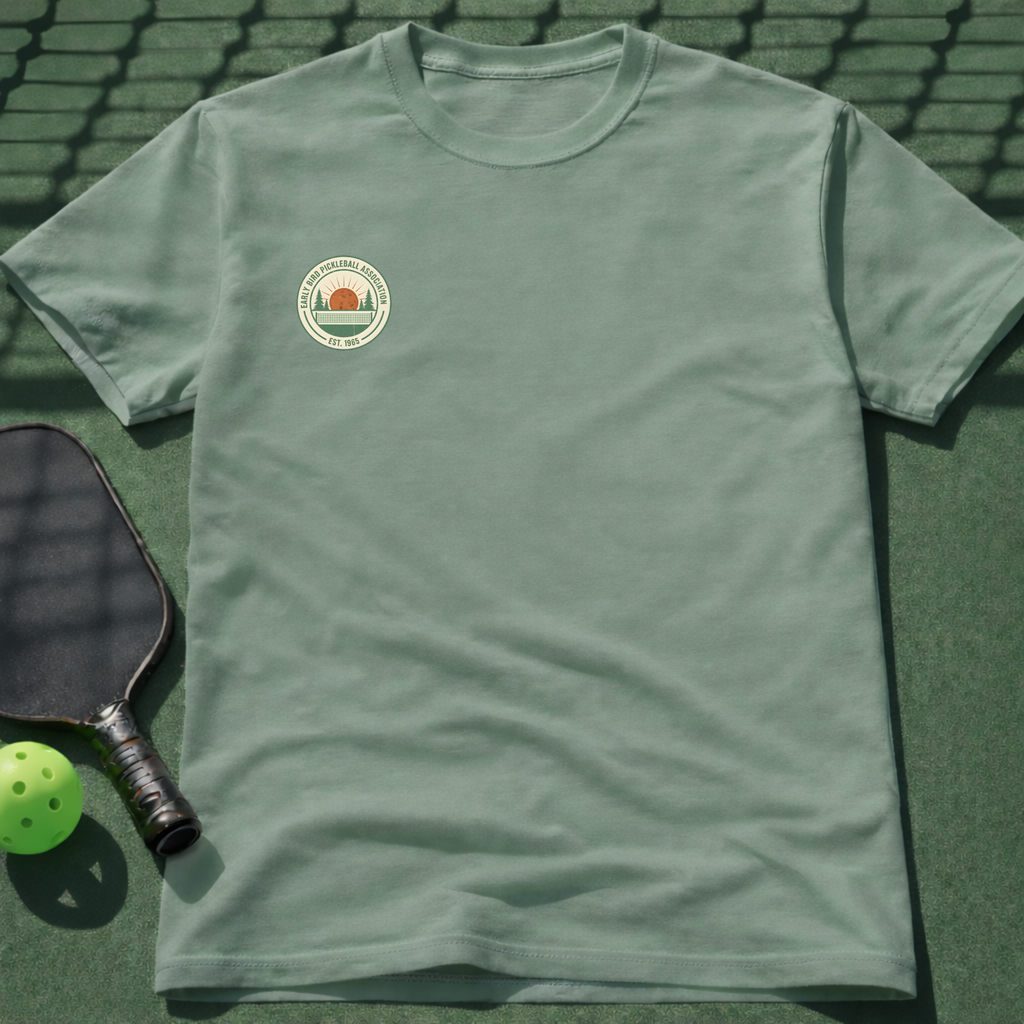 Early Bird Pickleball Association T-Shirt (Chest Print)