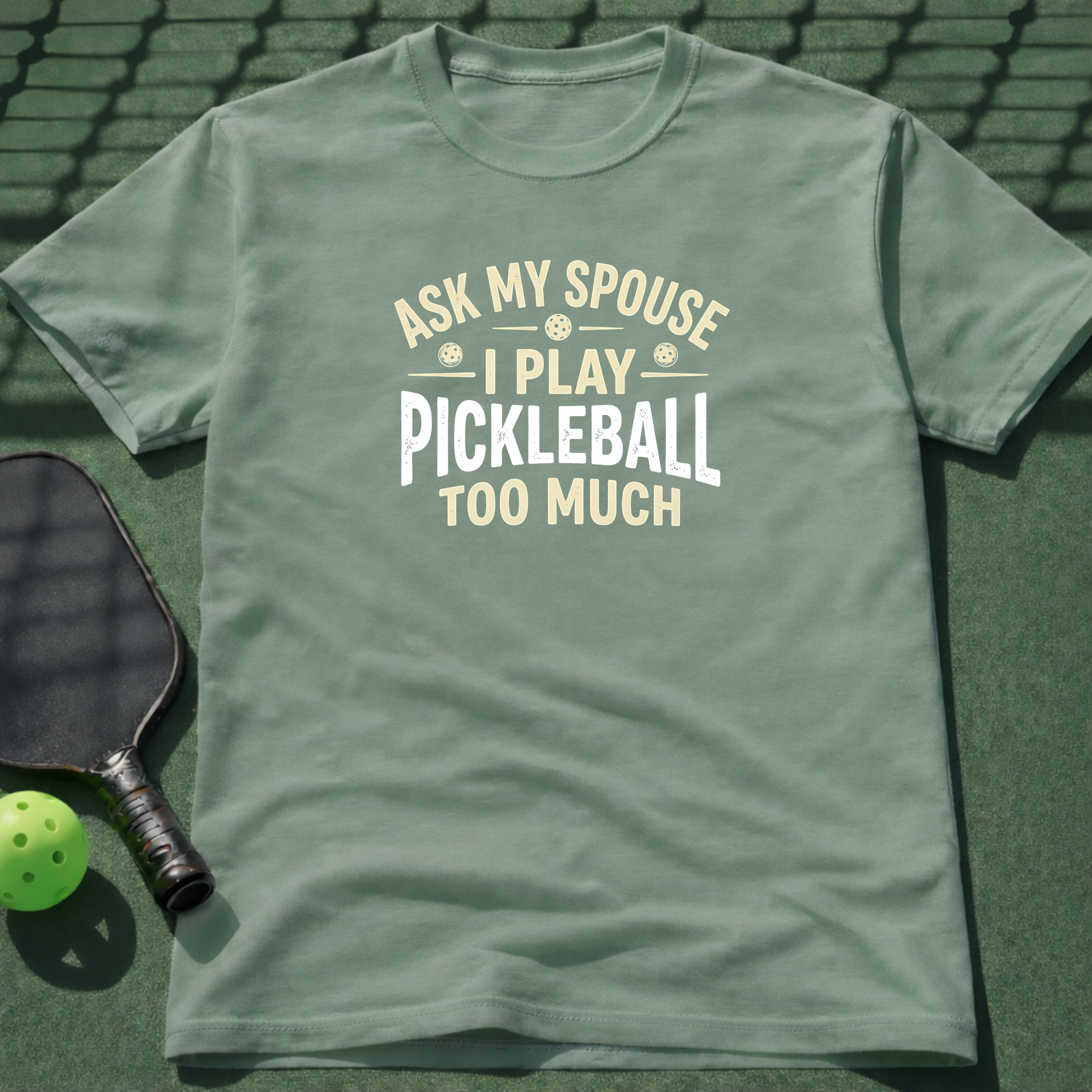 I Play Pickleball Too Much T-Shirt