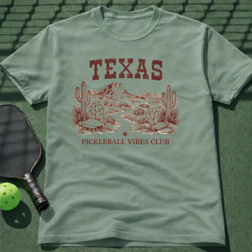 Texas Pickleball Vibes Club T-Shirt
