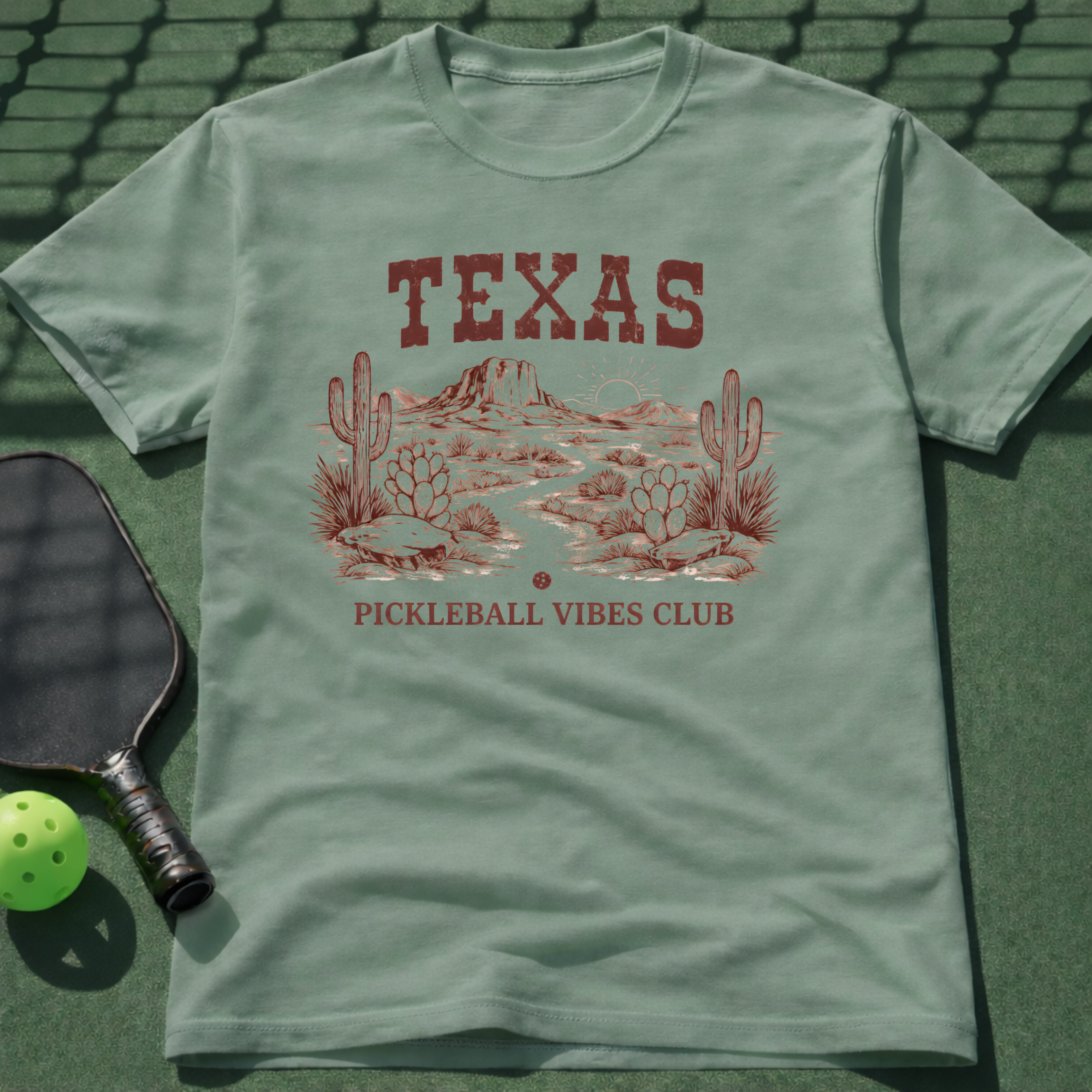 Texas Pickleball Vibes Club T-Shirt