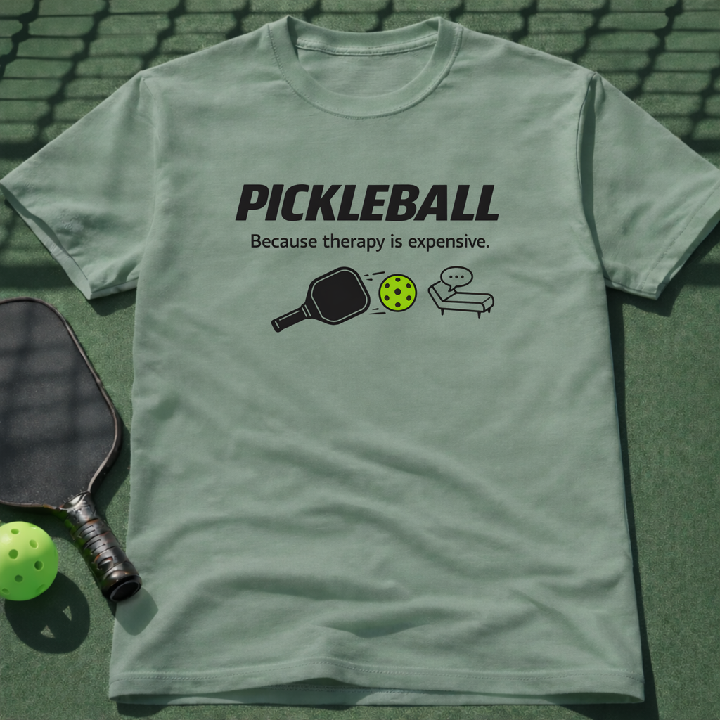 Pickleball Because Therapy Is Expensive. T-Shirt