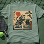 Vintage Japanese Cat Pickleball T-Shirt