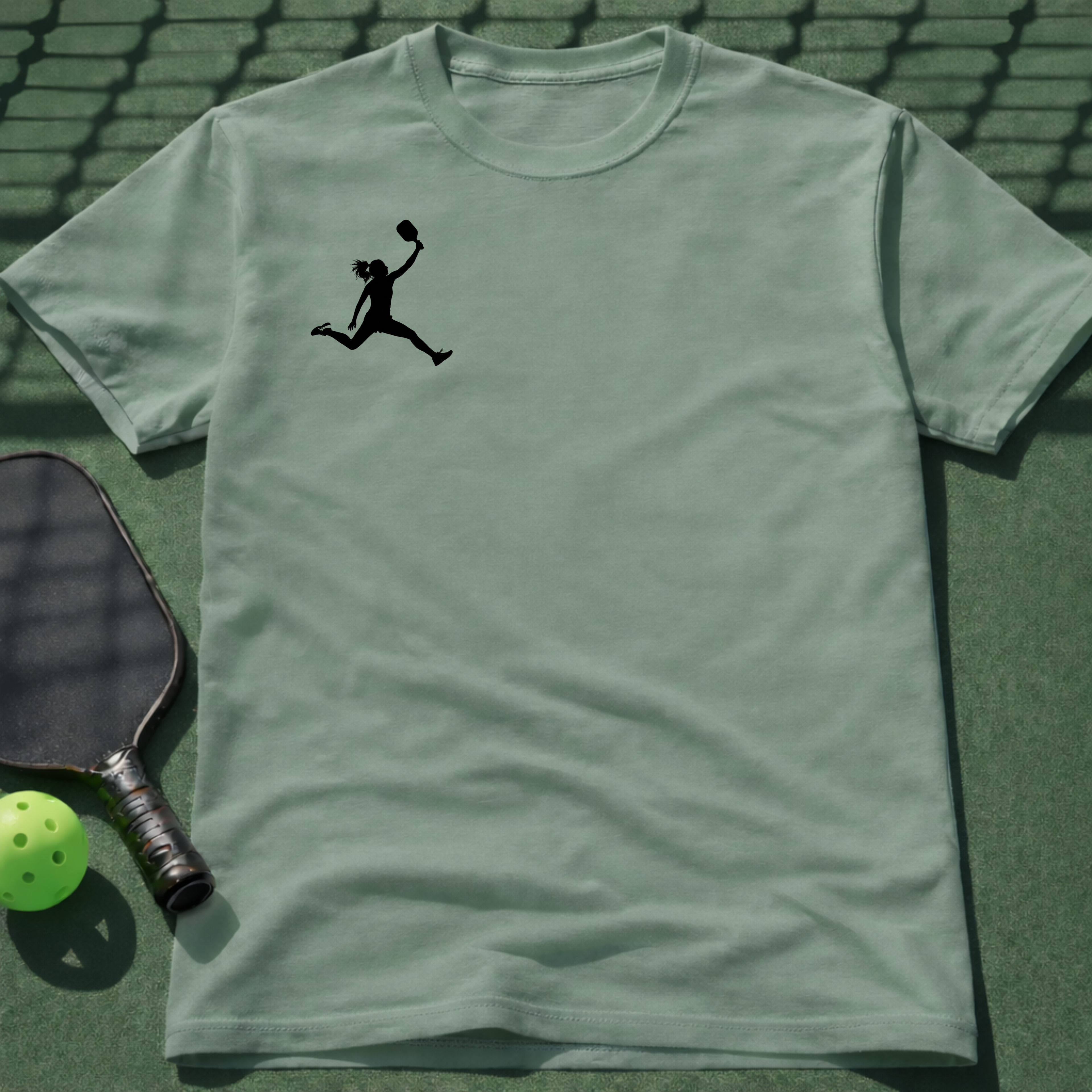 Pickleball Flight Woman T-Shirt (Chest Print)