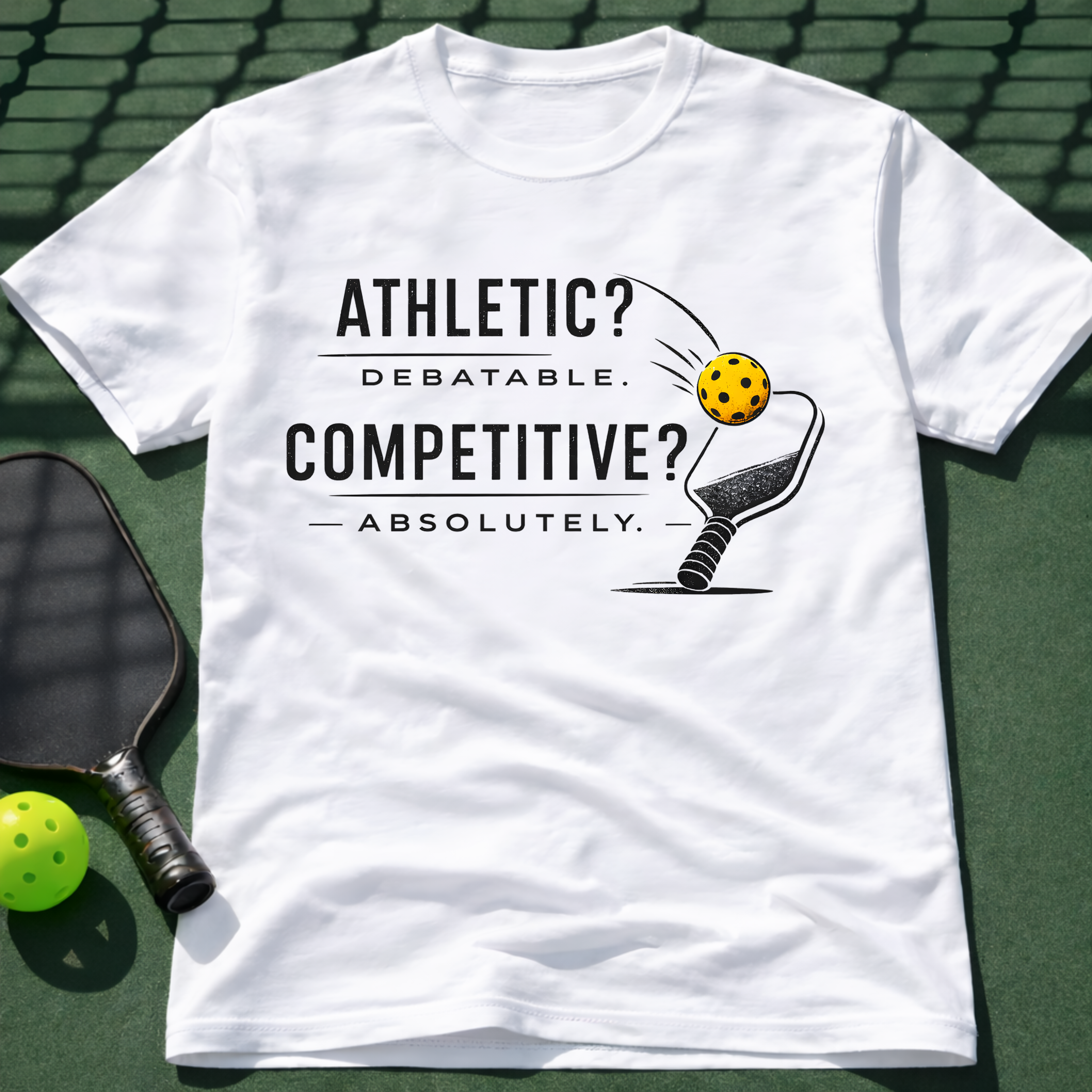 Athletic? Debatable. Competitive? Absolutely. T-Shirt