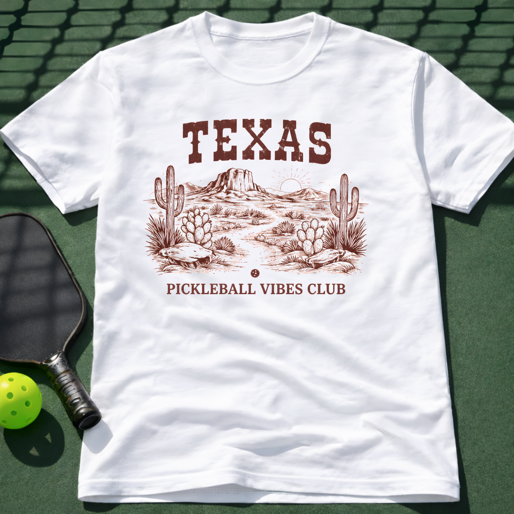 Texas Pickleball Vibes Club T-Shirt