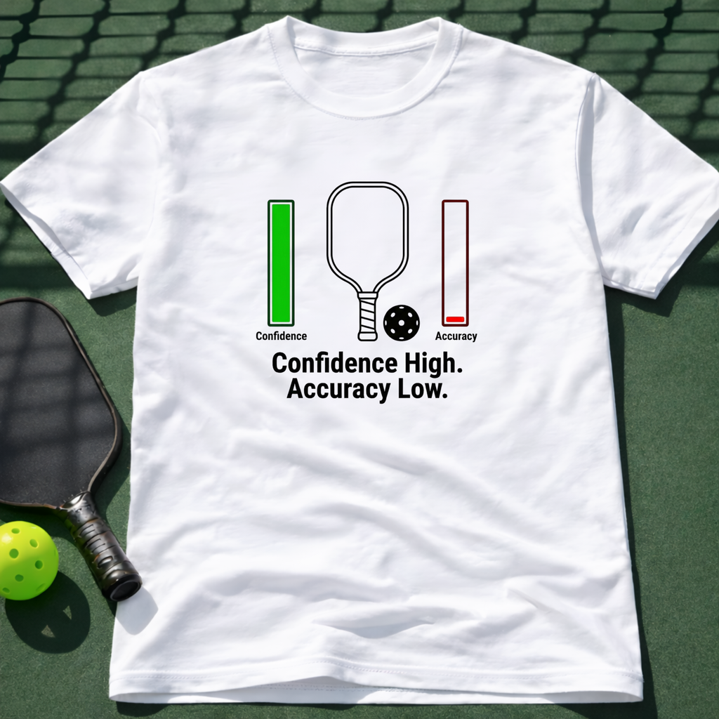 Confidence High. Accuracy Low. T-Shirt