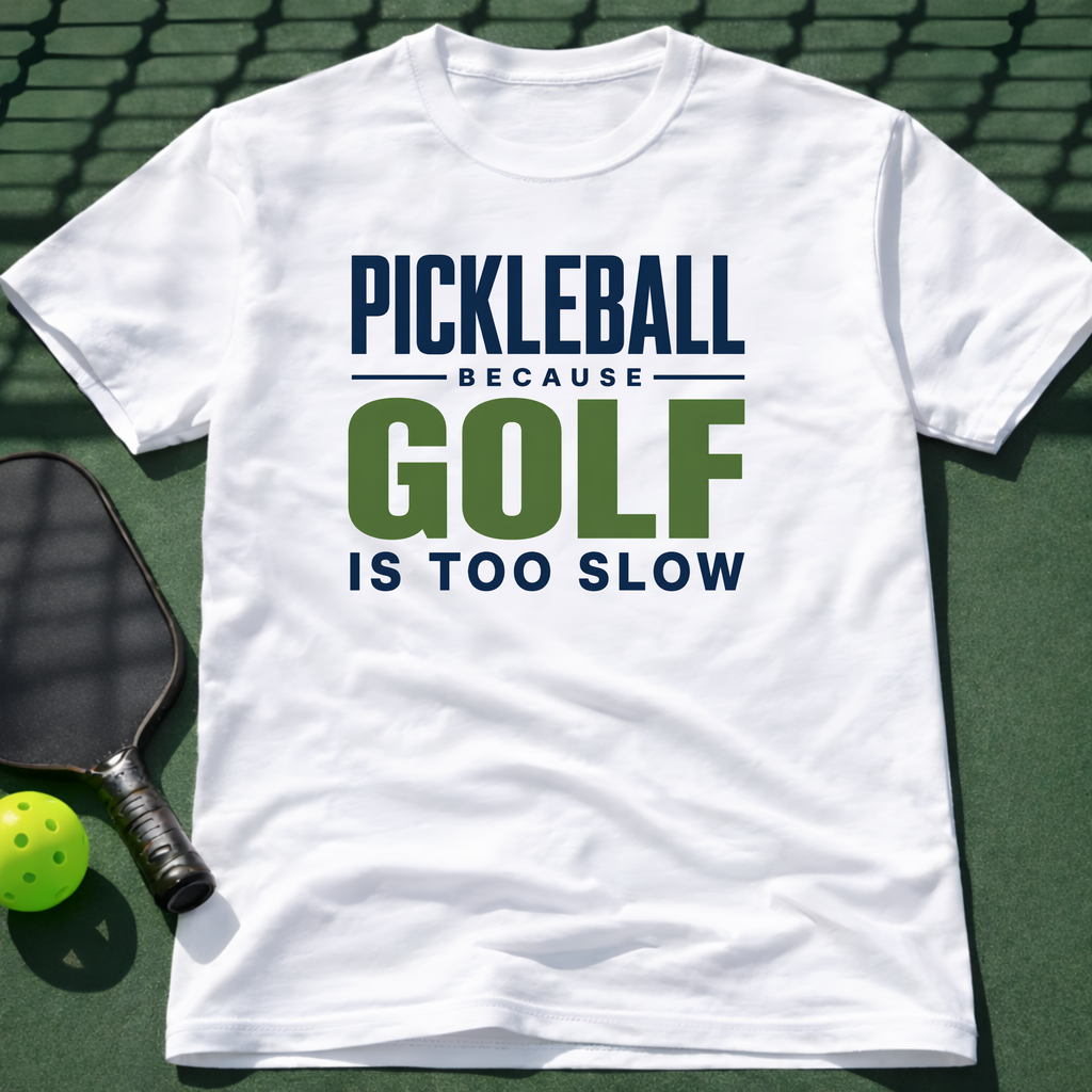 Pickleball Because Golf Is Too Slow T-Shirt