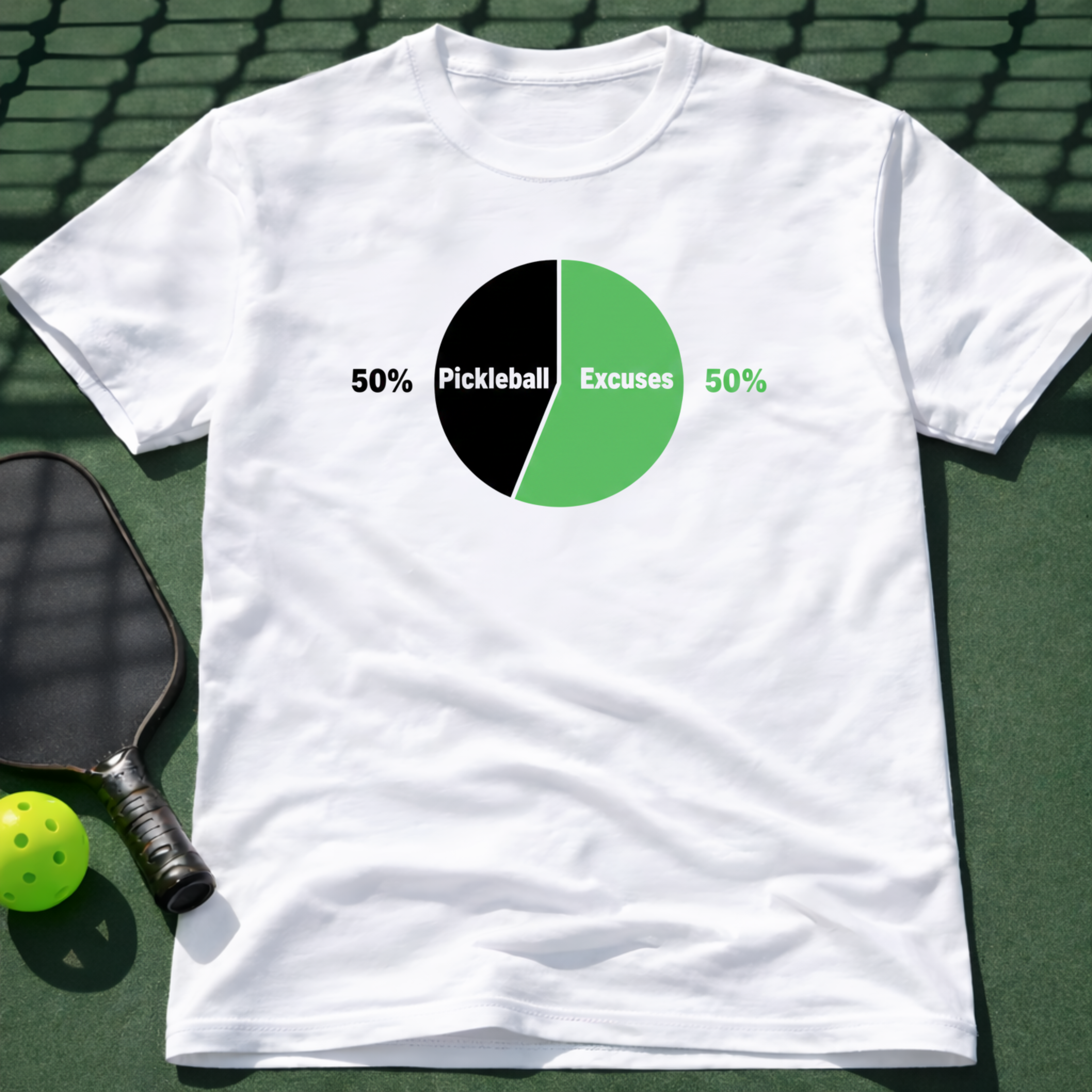 Pickleball Excuses 50:50 T-Shirt
