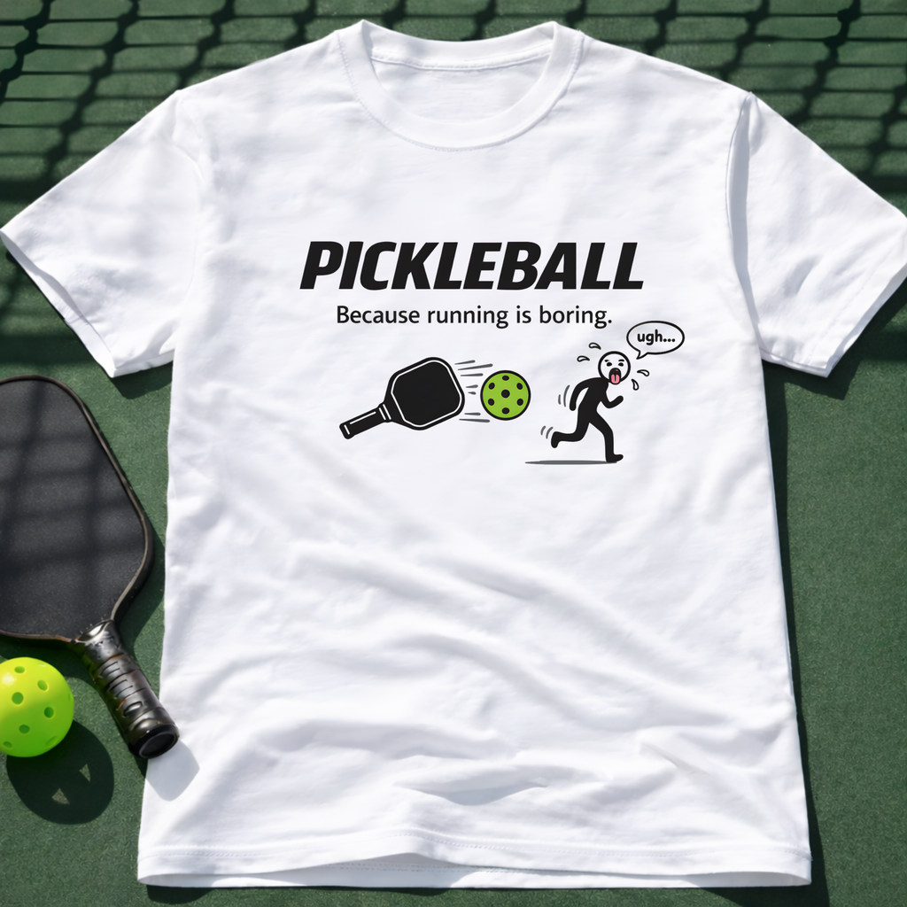 Pickleball Because Running Is Boring. T-Shirt