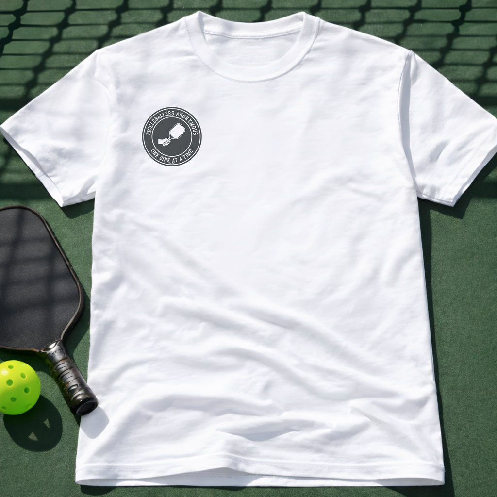 Pickleballers Anonymous T-shirt (Chest Print)