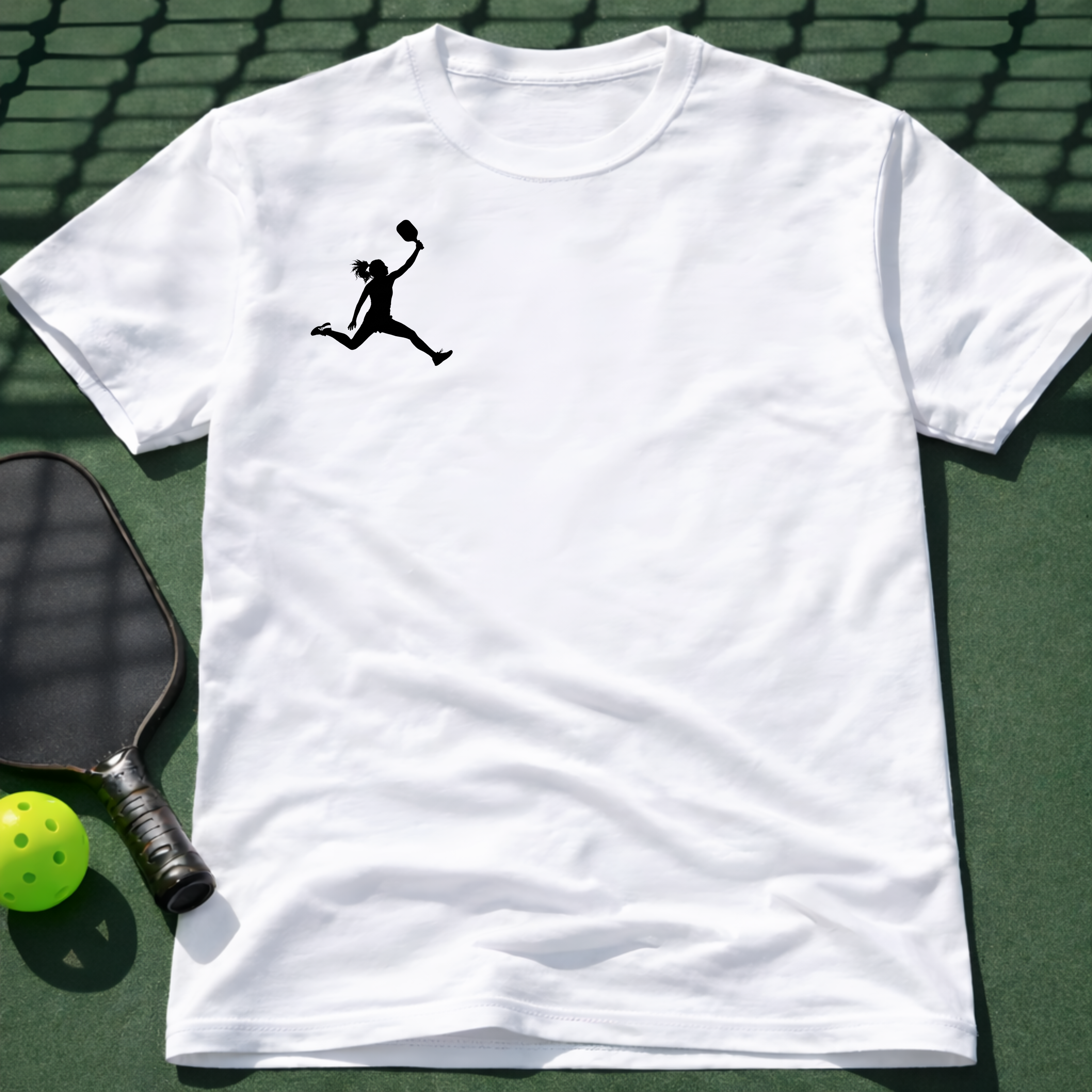 Pickleball Flight Woman T-Shirt (Chest Print)