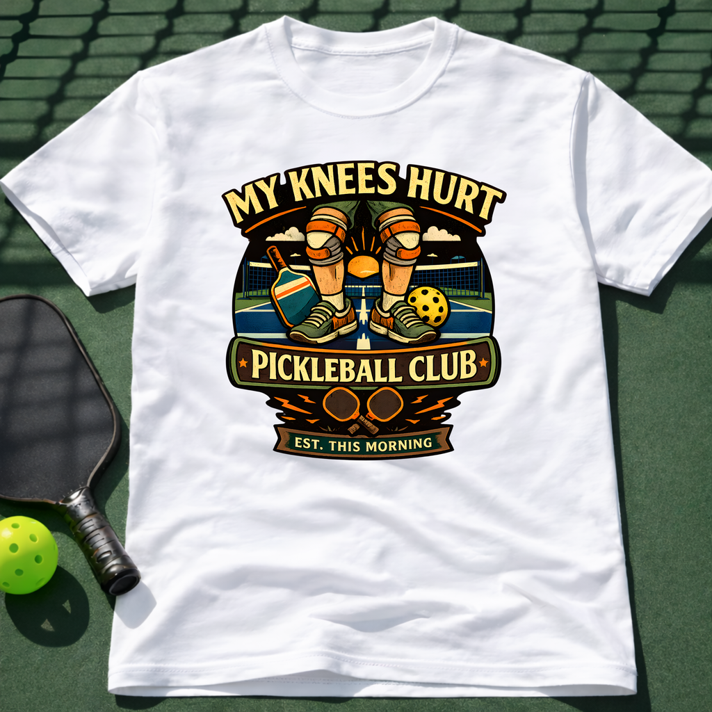 My Knees Hurt Pickleball Club T-Shirt