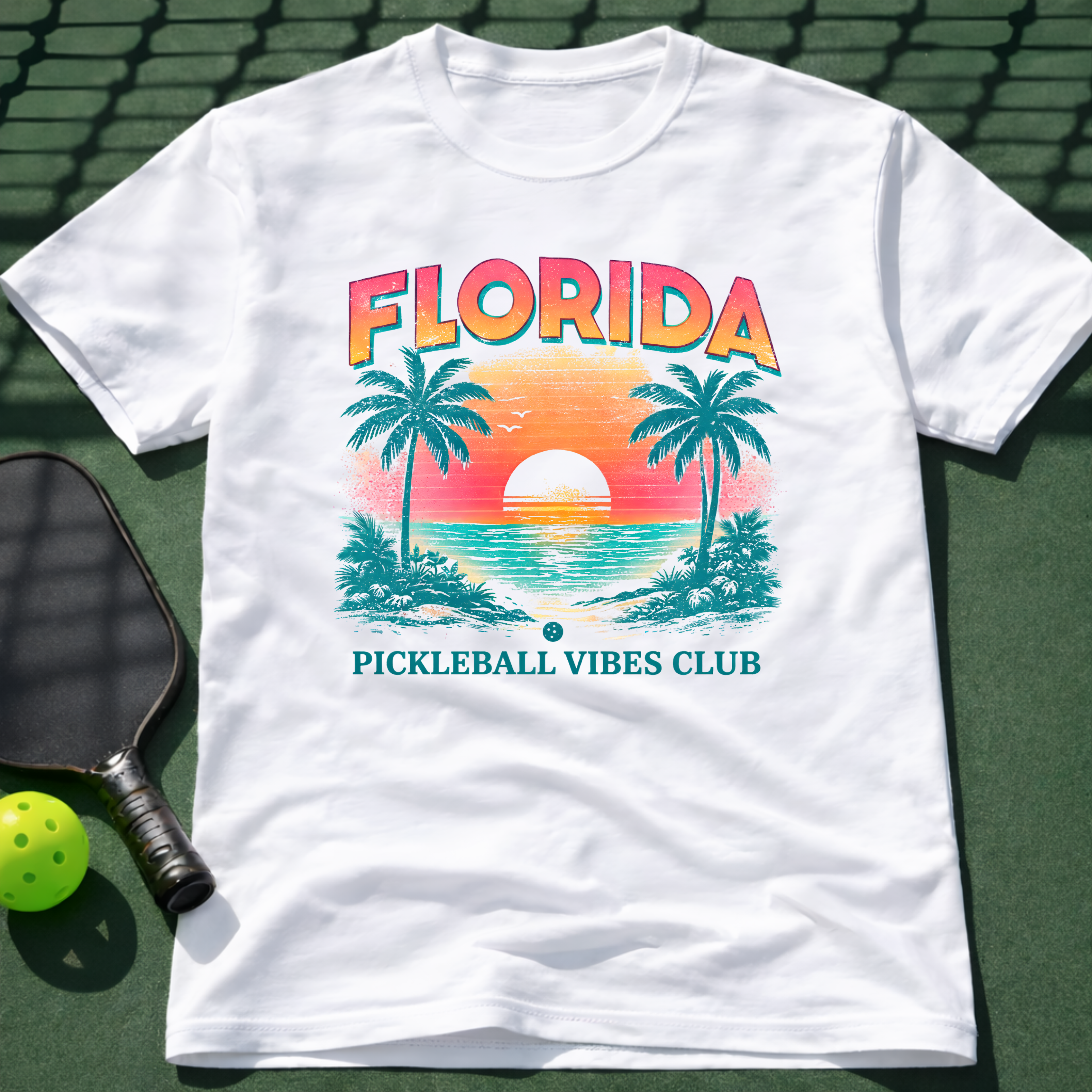 Florida Pickleball Vibes Club T-Shirt